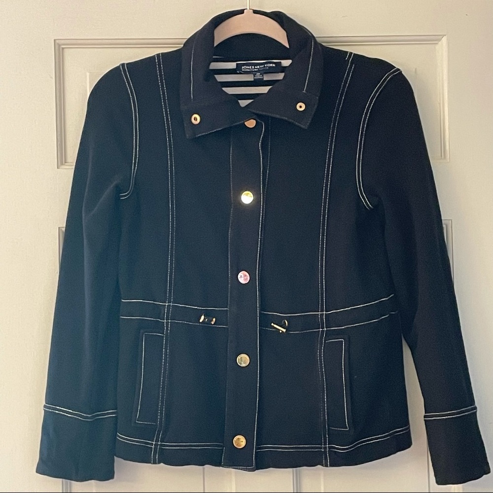 JONES NEW YORK Signature Petite Black Jacket